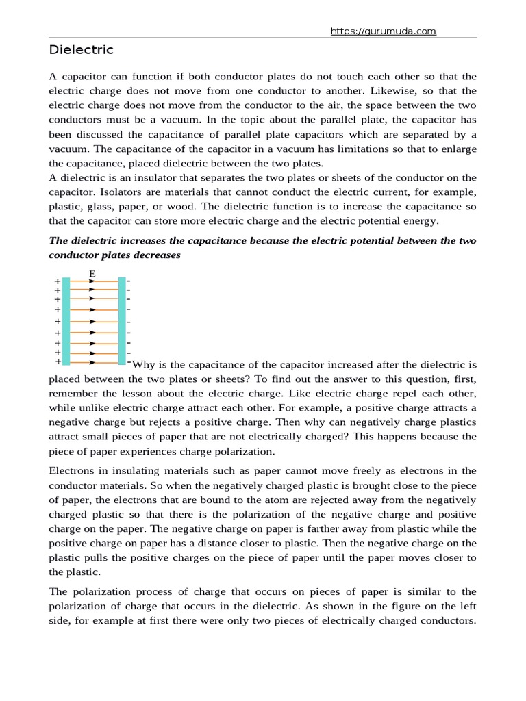Understanding Dielectrics in Capacitors | PDF | Capacitor | Dielectric