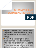 Business and Technical Reports