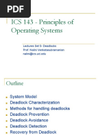 ICS 143 - Principles of Operating Systems: Lectures Set 5-Deadlocks Prof. Nalini Venkatasubramanian Nalini@ics - Uci.edu