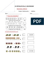 Addition Worksheet Class 1