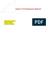 Performance Test Summary Report