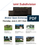 South Point Open House Flyer For June 2 2011 Marathon