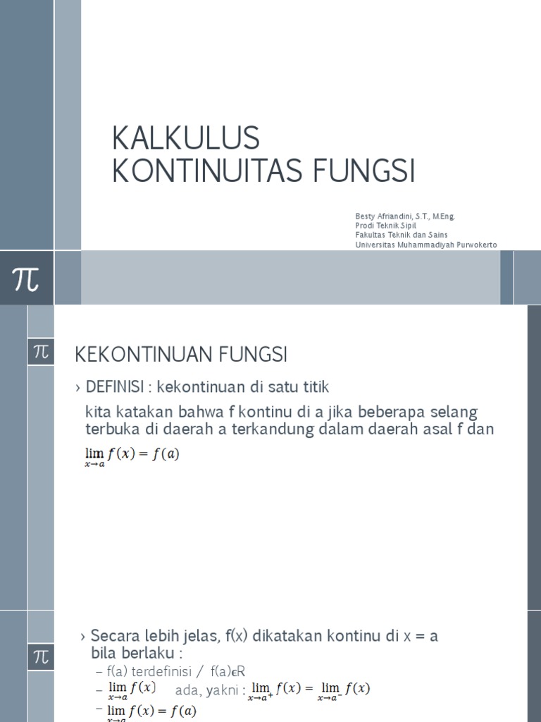 Kontinuitas Fungsi dalam Kalkulus | PDF | Seni & Disiplin Bahasa ...