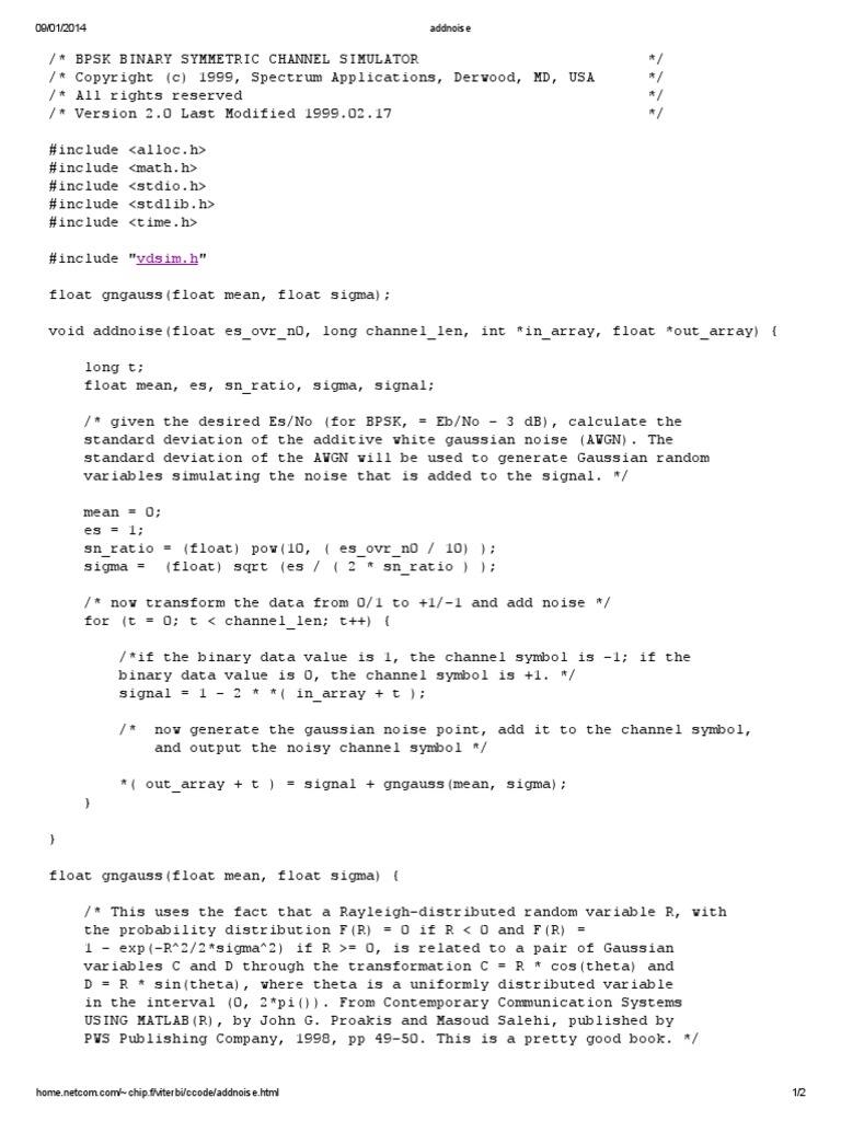 Addnoise | PDF | Standard Deviation | Normal Distribution