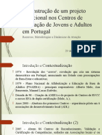 Construção de projetos vocacionais nos Centros de Educação de Jovens e Adultos