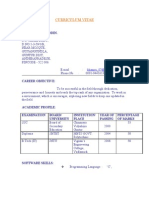 Curriculum Vitae: Shaik Khamruddin. Address