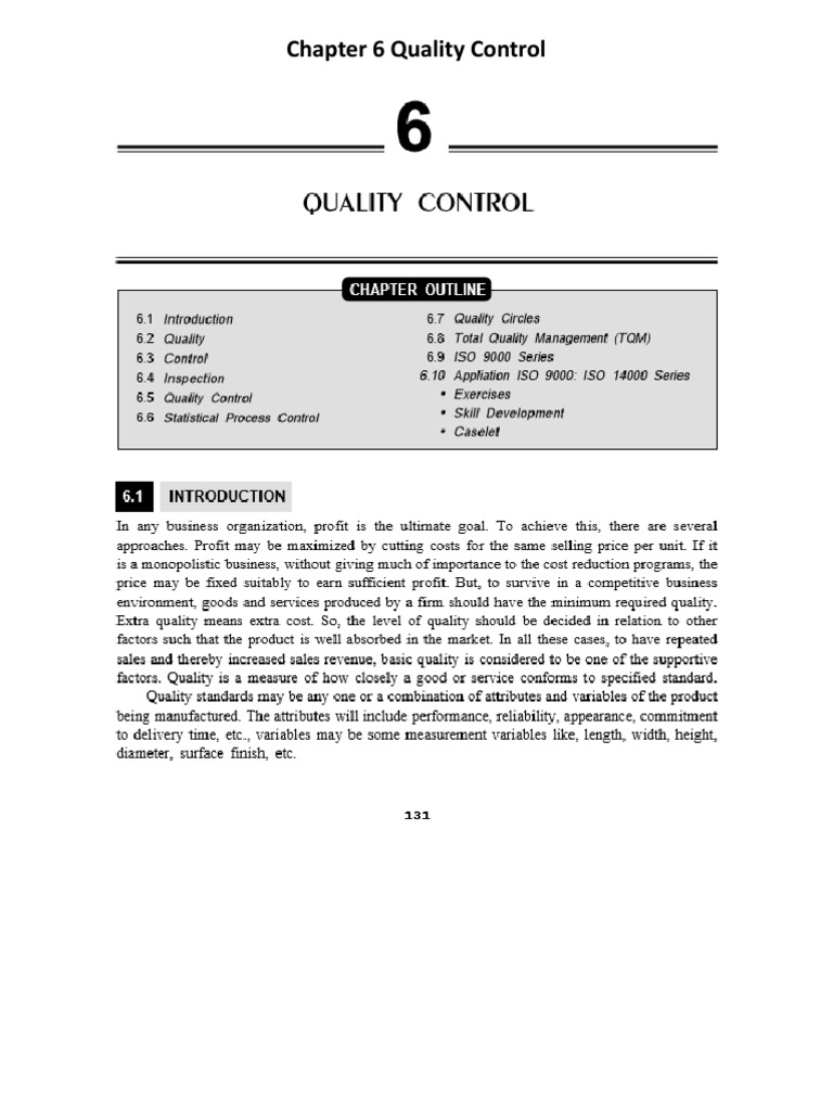 Production and Operations Management - Chapter 6 Quality Control ...