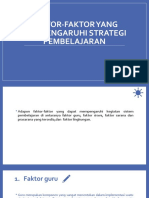 Faktor-Faktor Yang Mempengaruhi Strategi Pembelajaran