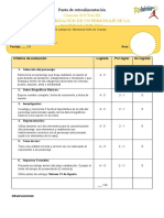 Pauta Cs. Sociales Representación de Un Personaje