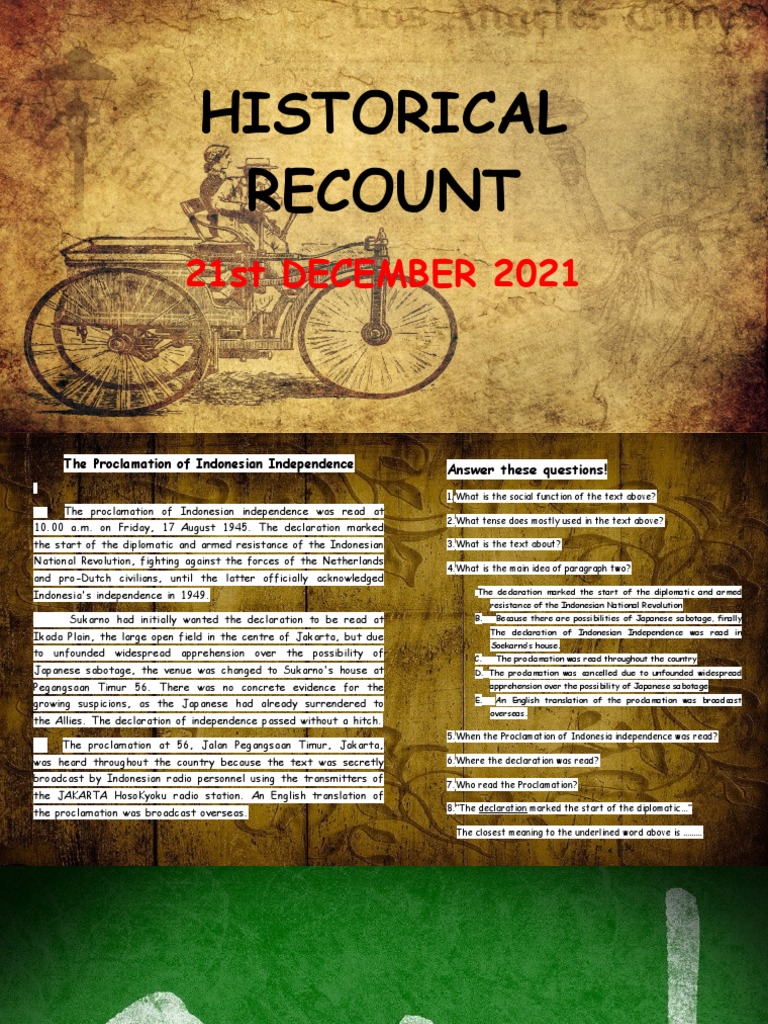 Historical Recount | PDF | Asia | Wars Of Independence