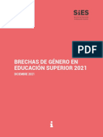 Brechas Genero Educacion Superior 2021 SIES