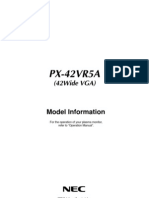 NEC PX42VR5A Model Information