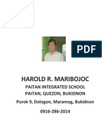 Harold R. Maribojoc: Paitan Integrated School Paitan, Quezon, Bukidnon Purok 9, Dologon, Maramag, Bukidnon 0916-286-2014