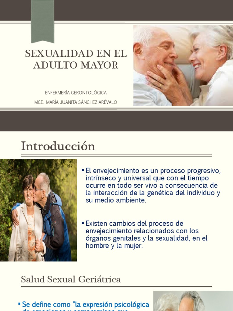 Sexualidad en el Adulto Mayor | PDF | Vejez | La sexualidad humana