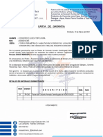 Carta de Garantia Consorcio Ejecutor Casma