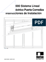 Serie 2000 Sistema Lineal Operador Eléctrico Puerta Corrediza Instrucciones de Instalación