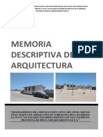 Memoria Descriptiva Arquitectura I.E #28-02-2022