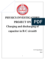 Physics Investigatory Project On Charging and Discharging of Capacitor in R-C Circuit