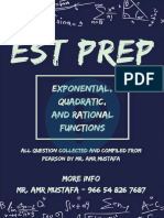 EST PREP (Exponential, Quadratic, And Rational Functions)