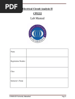 Lab Manual: Electrical Circuit Analysis II CPE222