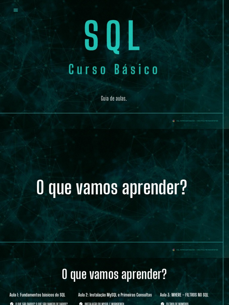 Curso Básico de SQL: Fundamentos e Consultas | PDF | SQL | Bancos de dados