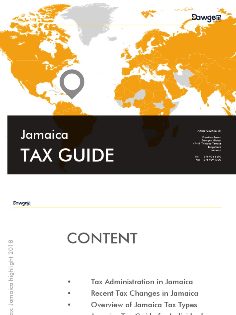 Jamaica Tax Guide PDF Taxes Dividend