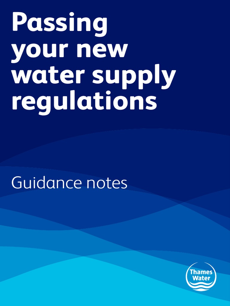 New Water Supply Regulations Guidance Notes PDF Plumbing Pipe