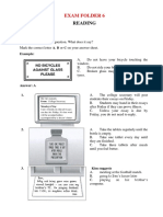 Exam Folder 6: Reading