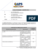 Informe de Actividades Poai 2014