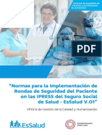 Normas Para La Implementación de Rondas de Seguridad Del Paciente en Las IPRESS Del Seguro Social