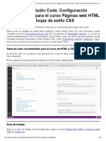 HTML y CSS. Configuración Recomendada. Visual Studio Code. Páginas Web HTML y Hojas de Estilo CSS