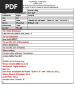 Create Database Unclass17 Use Unclass17 Show Databases Show Tables Create Table Classxii