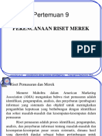 Pertemuan 9: Perencanaan Riset Merek