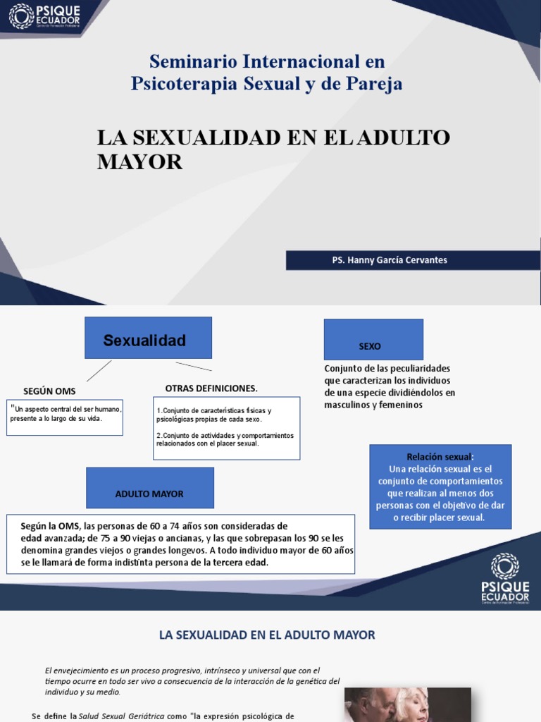 Sexualidad en El Adulto Mayor | PDF | Vejez | La sexualidad humana