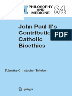 (Philosophy and Medicine 84) Christopher Tollefsen - John Paul II's Contribution To Catholic Bioethics (2005, Springer)