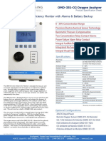 Online Oxygen Deficiency Monitor With Alarms & Battery Backup