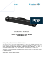Phoxi 3D Scanner: Instruction Manual