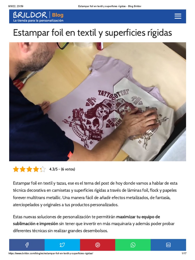 Cómo elegir el mejor papel de sublimación - Blog Brildor