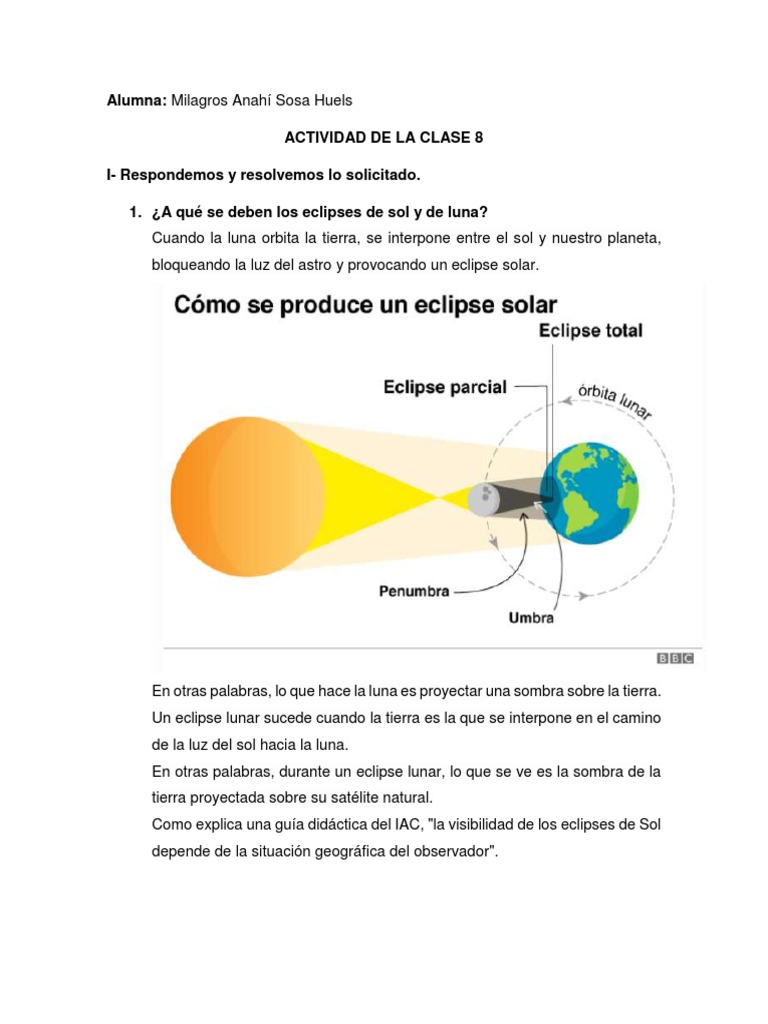 Eclipses: Solar y Lunar Explicados | PDF | Luna | Eclipse