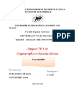 Rapport TP 1 de Cryptographie Et Sécurité Réseau: Faculté de Génie Électrique Departement Electronique