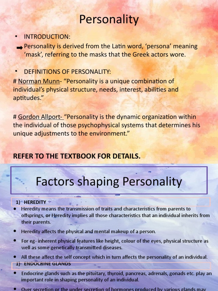 Factors Influencing Personality Development | PDF | Psychology | Self ...