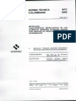 NTC 2262 Metrología. Caracteristia de Los Elementos