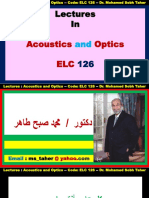 Lectures In: Acoustics Optics ELC