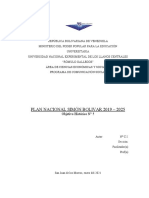 Informe Informe Objetivo n5 Del Plan Nacional Simon Bolivar 2019 - 2025