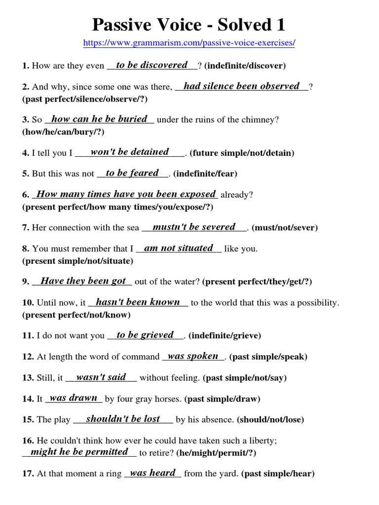 Passive Voice Exercises for Practice | PDF | Foreign Language Studies