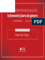 Certificado 30 Jornadas Anuales de la EOL 