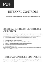 Internal Controls: As A Major Way of Increasing Difficulty of Committing Fraud