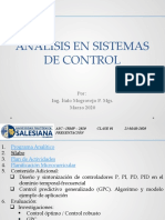 Análisis en Sistemas de Control: Por: Ing. Ítalo Mogrovejo P. Mgs. Marzo 2020
