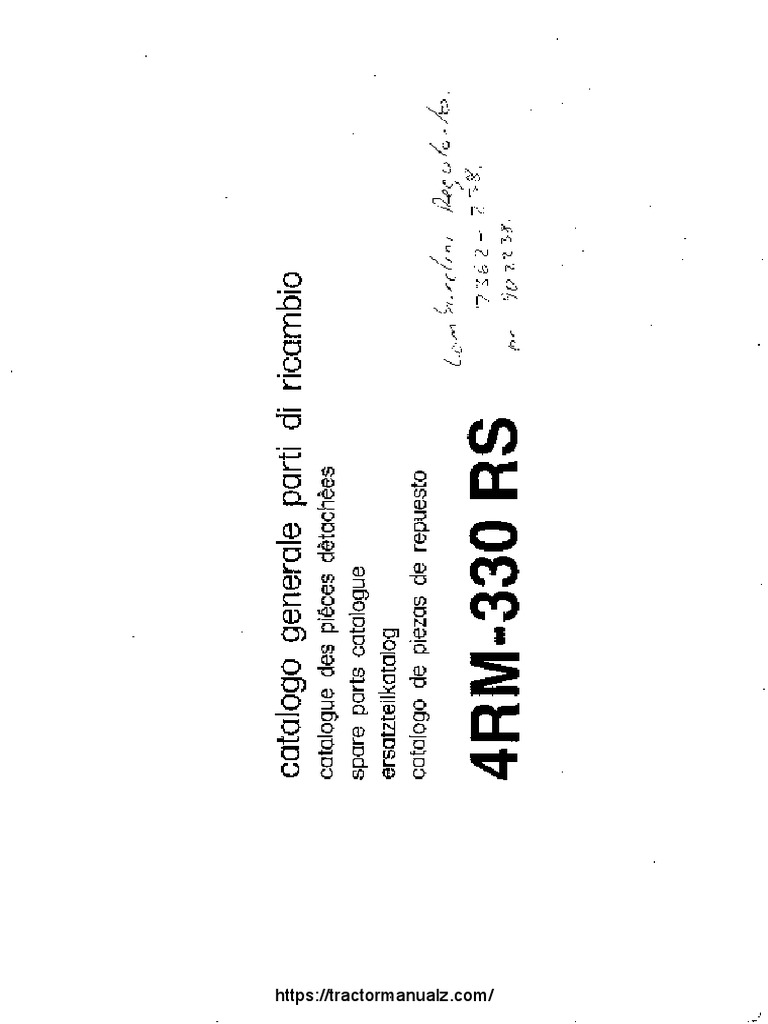Valpadana 4RM 330 Spare Parts Catalogue PDF
