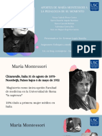 Aportes de María Montessori A La Pedagogia de Su Momento 1